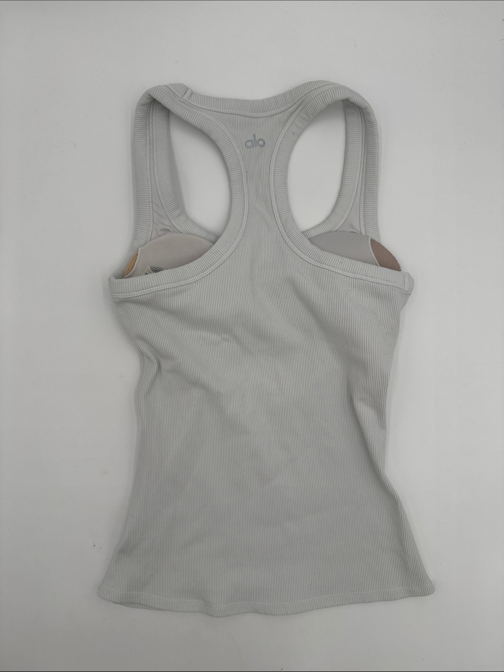 ALO Yoga Ribbed Racerback Tank Top white - Picture 2 of 2